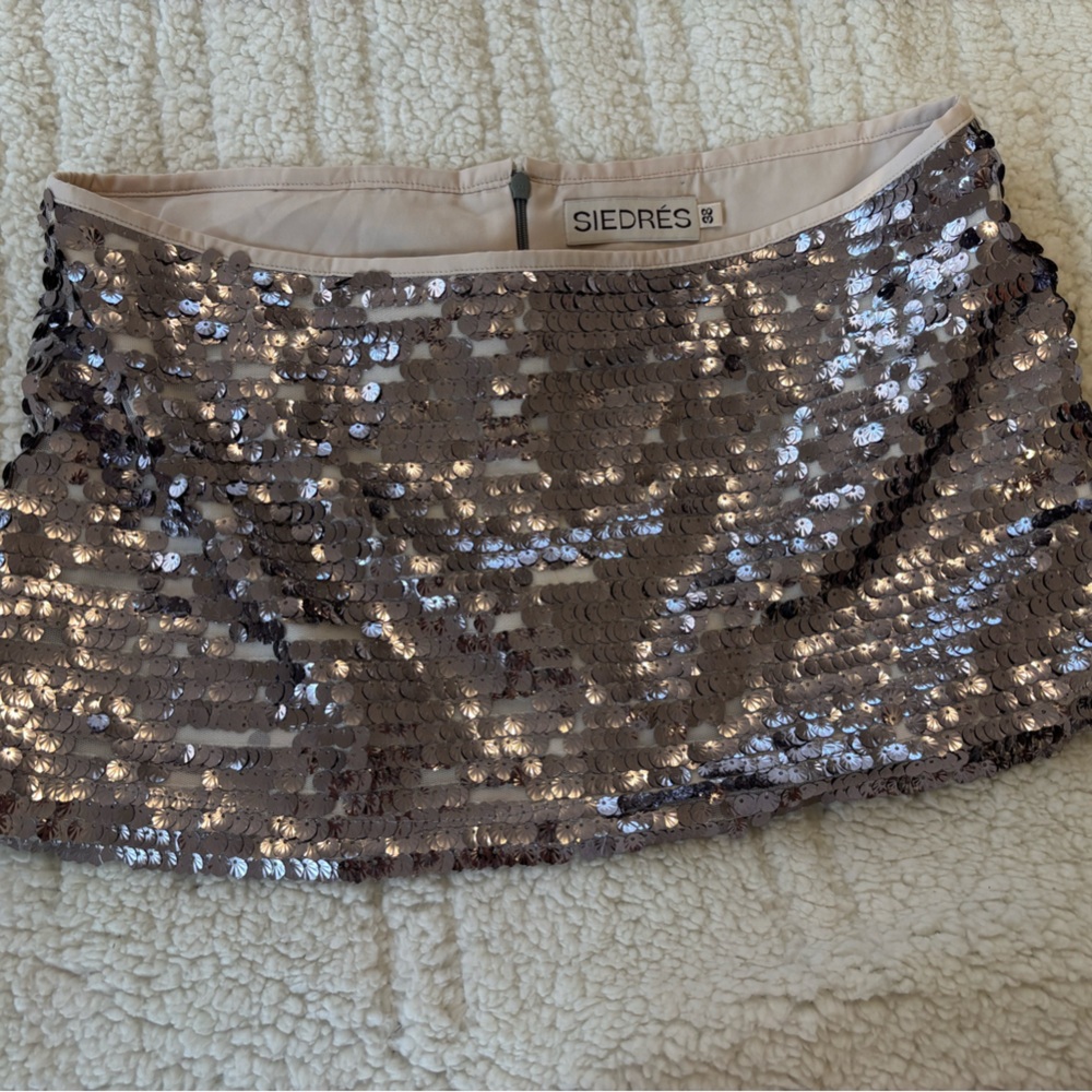 SIEDRES sequin mini skirt
